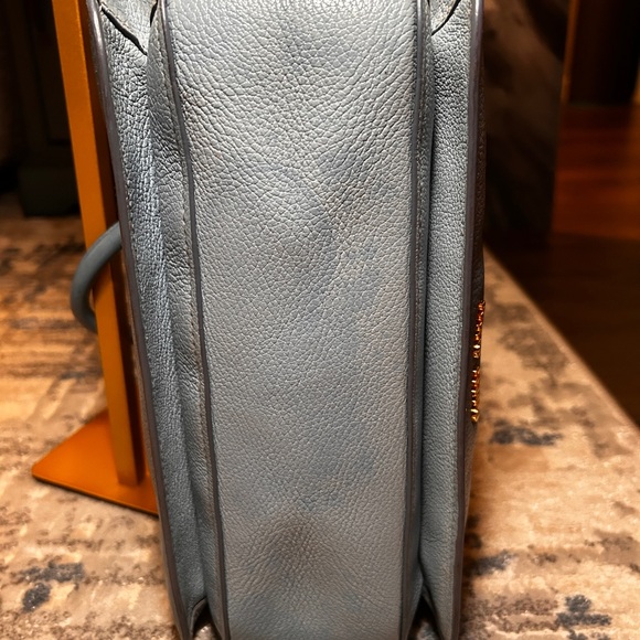 064. Miu Miu two tone Madras Leather Tote/project bag - Picture 7 of 16